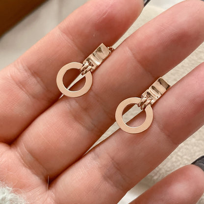 Open Circle Drop Earrings