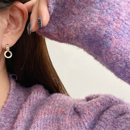 Open Circle Drop Earrings