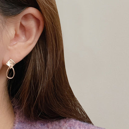 Rhombus Dangle Earrings