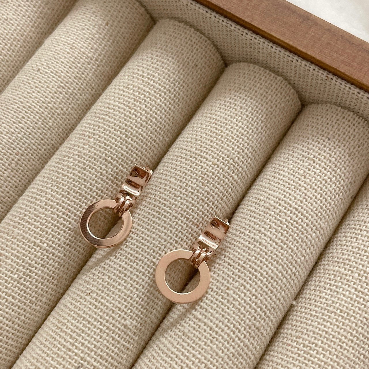 Open Circle Drop Earrings