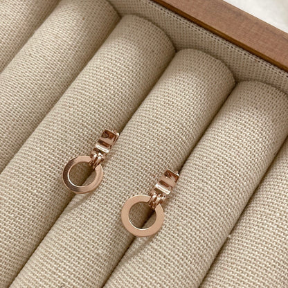 Open Circle Drop Earrings