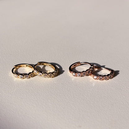 Flower Huggie Earrings