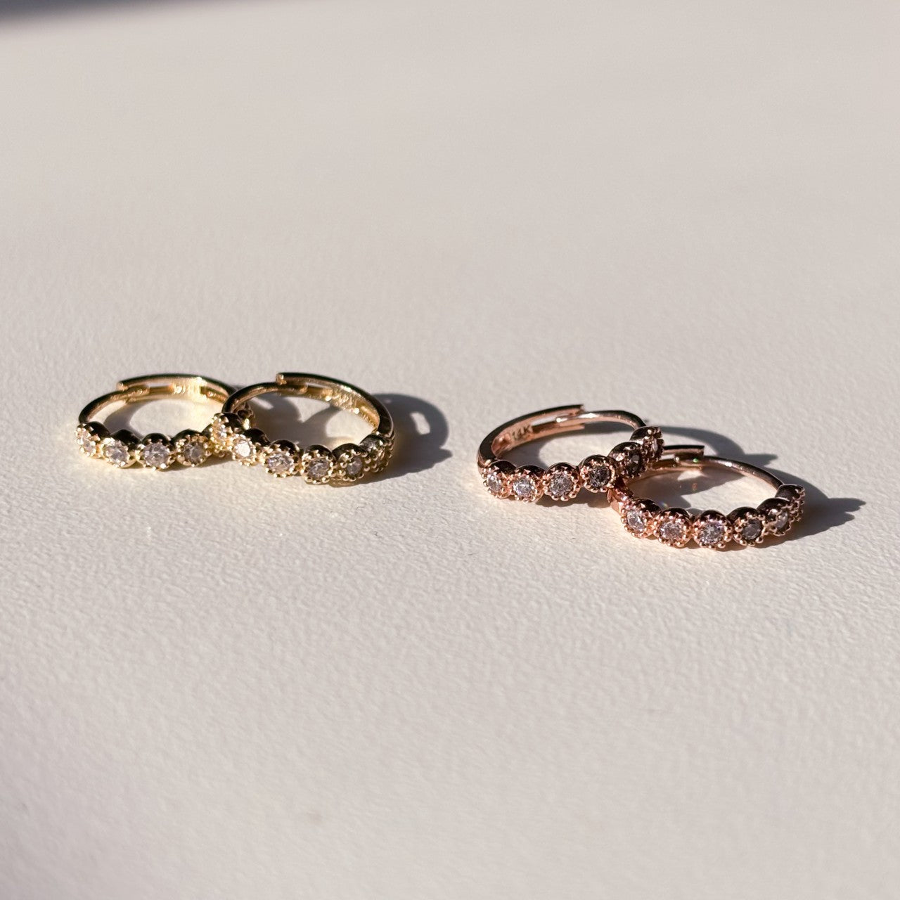 Flower Huggie Earrings