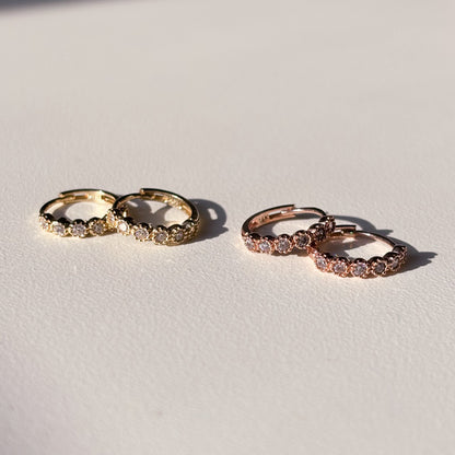 Flower Huggie Earrings