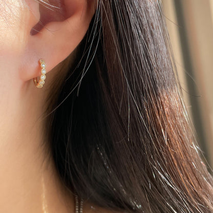 Flower Huggie Earrings