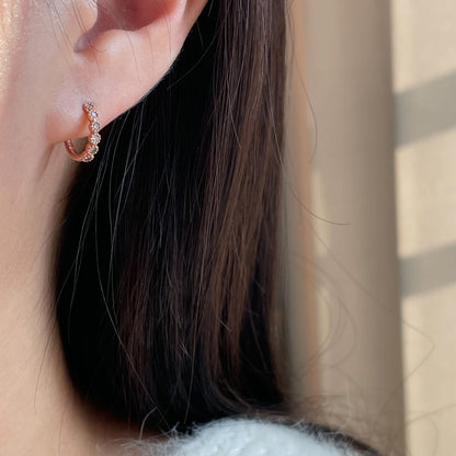 Flower Huggie Earrings