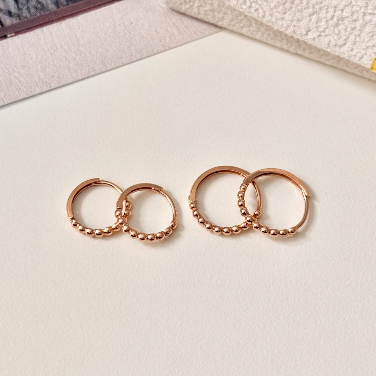 Beaded Huggie Earrings