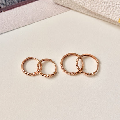 Beaded Huggie Earrings