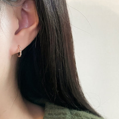 Beaded Huggie Earrings
