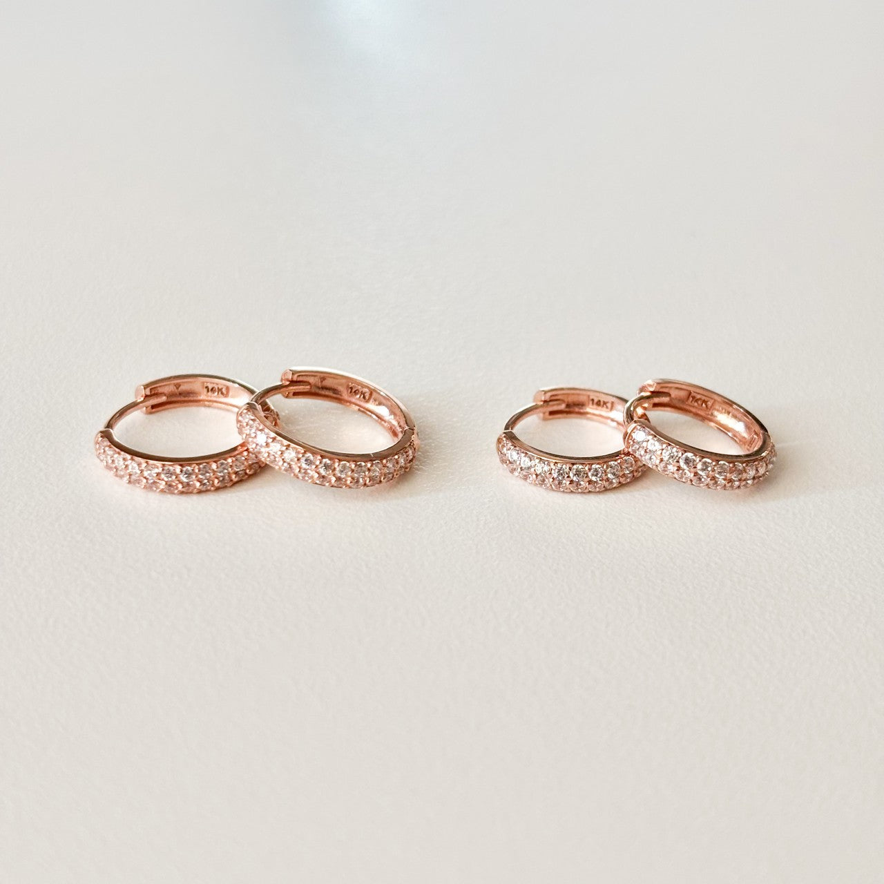 Pave Hoop Earrings