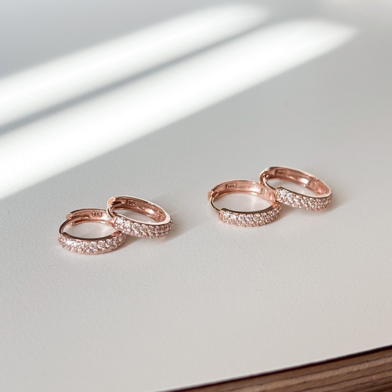 Pave Hoop Earrings