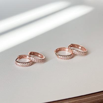 Pave Hoop Earrings
