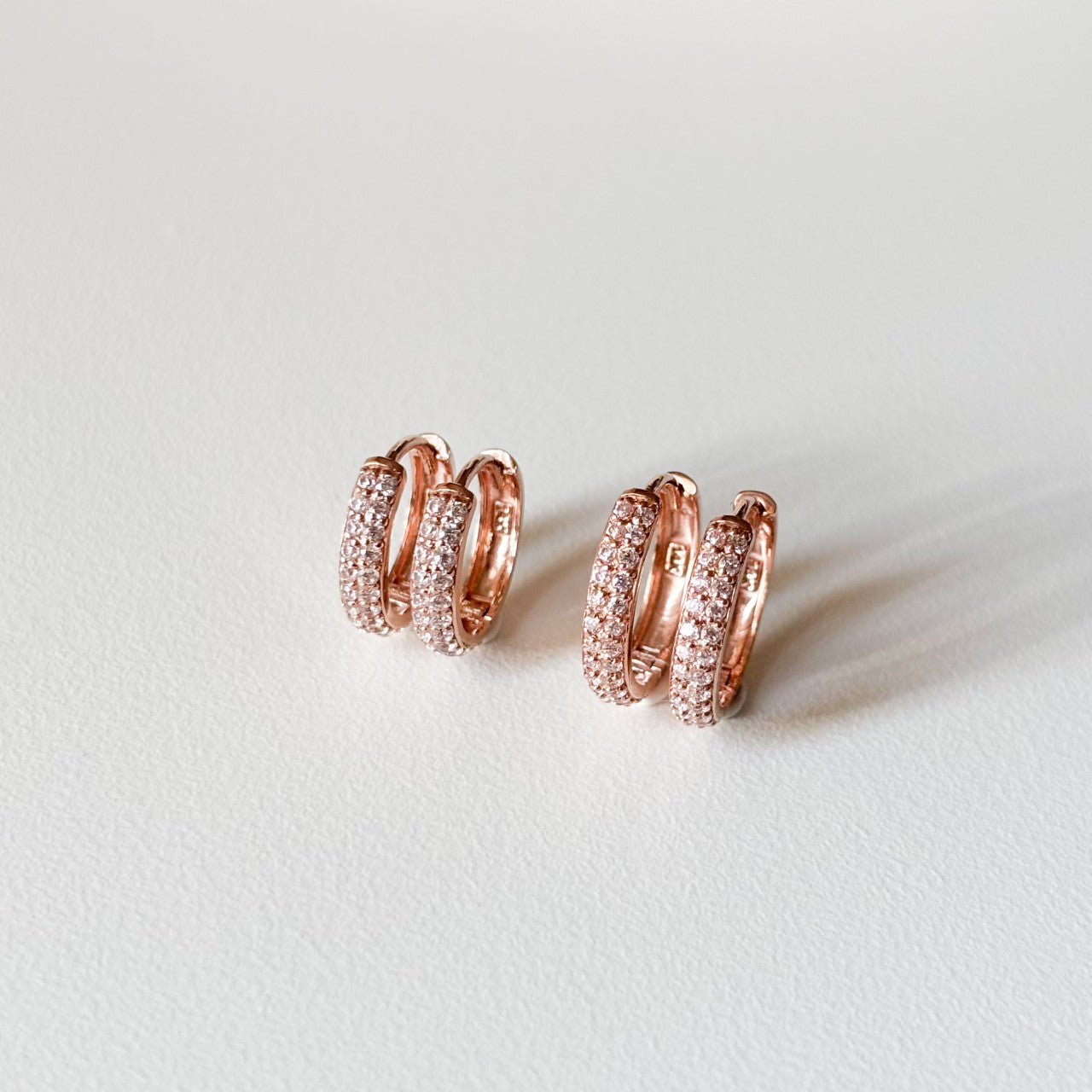 Pave Hoop Earrings