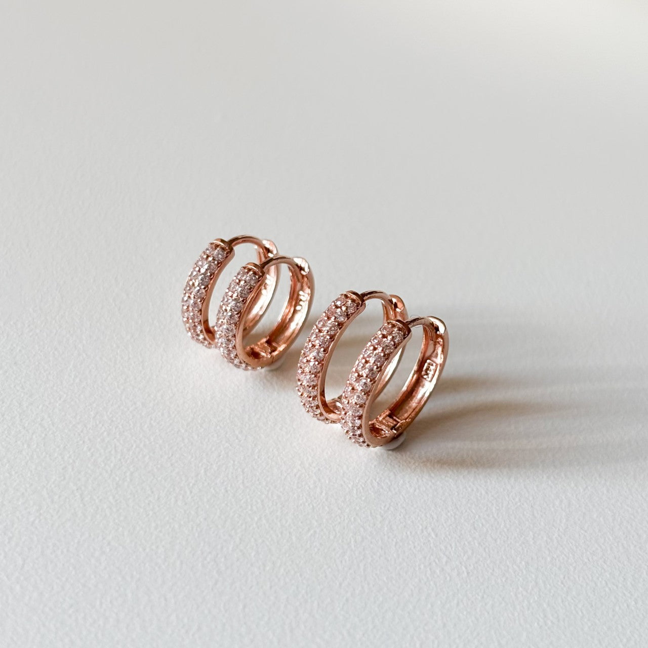 Pave Hoop Earrings