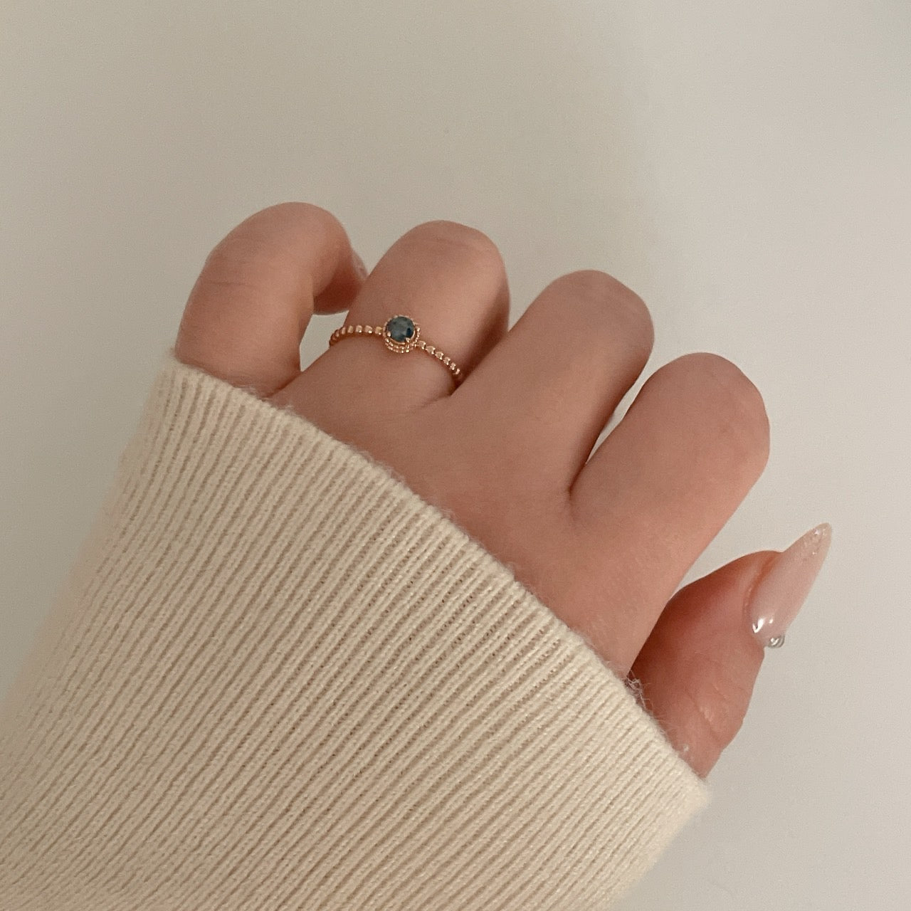Blue Diamond Ring