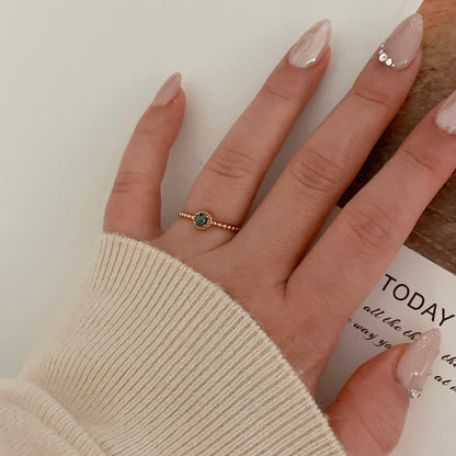 Blue Diamond Ring