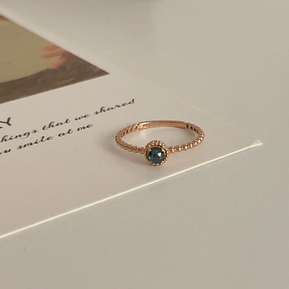Blue Diamond Ring