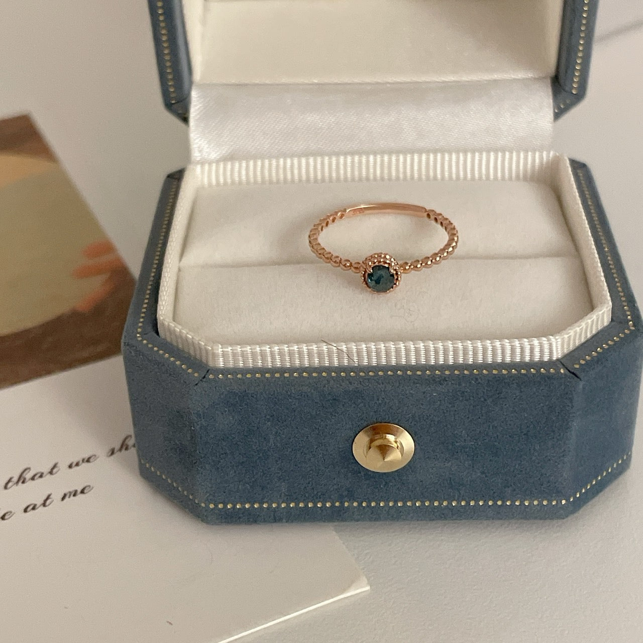 Blue Diamond Ring