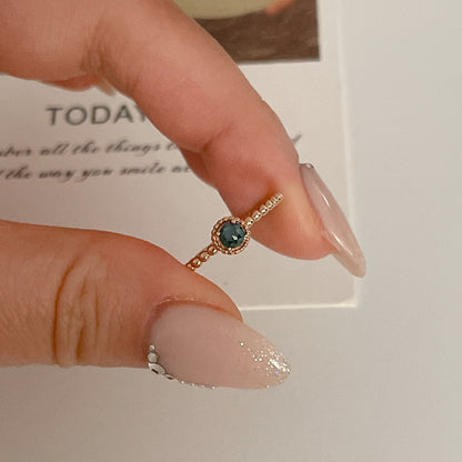 Blue Diamond Ring