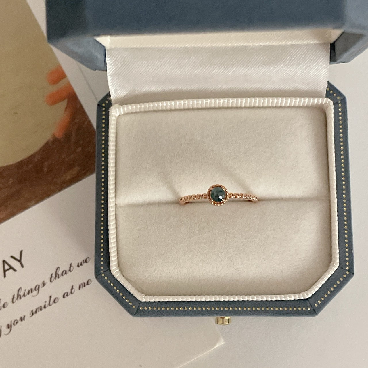 Blue Diamond Ring