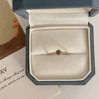 Blue Diamond Ring