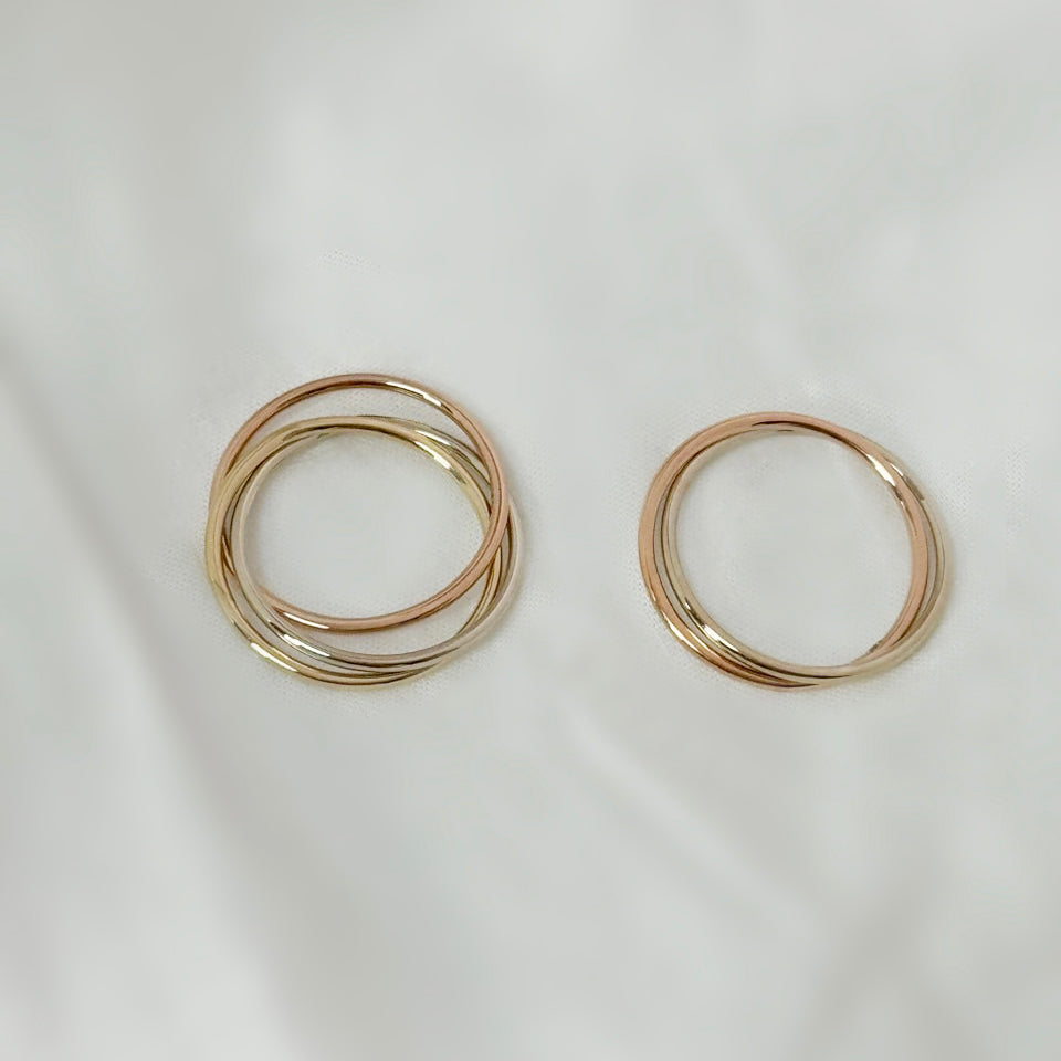 Tricolor Rolling Rings Set
