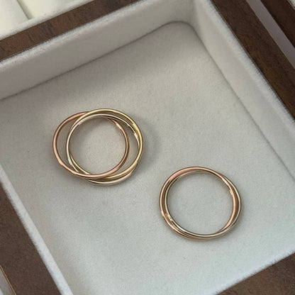 Tricolor Rolling Rings Set