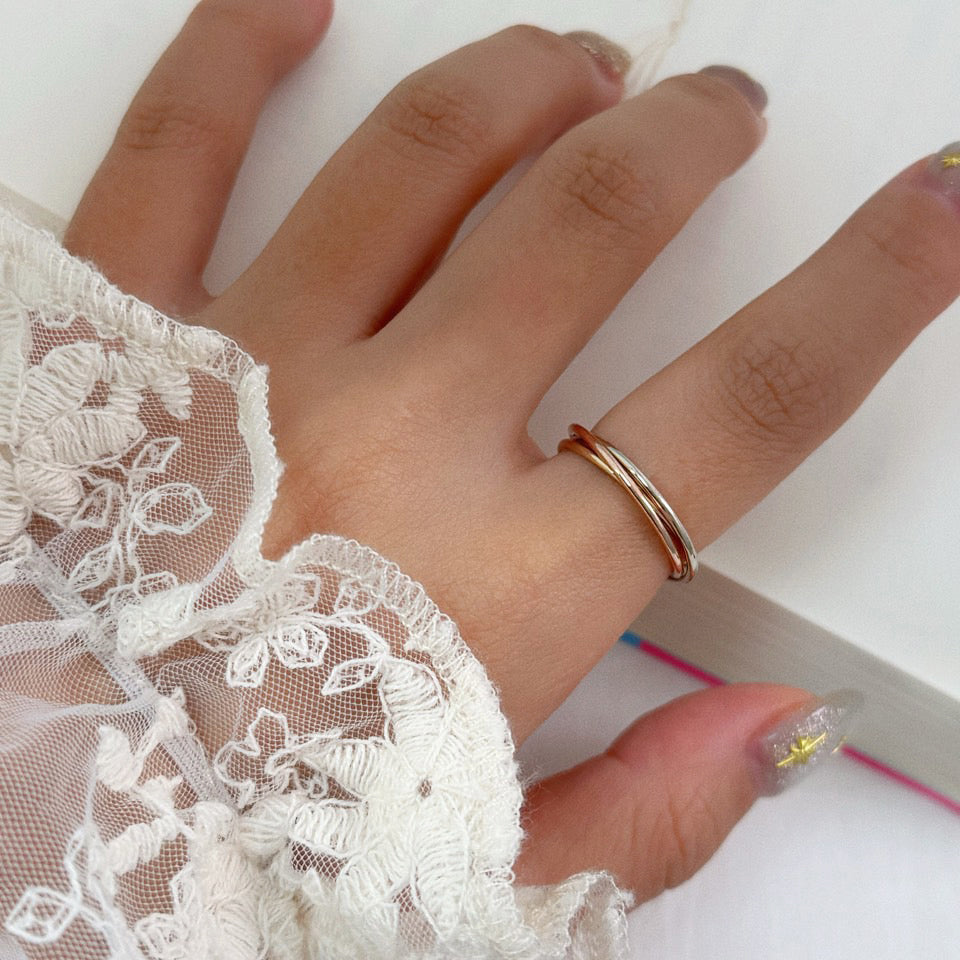 Tricolor Rolling Rings Set