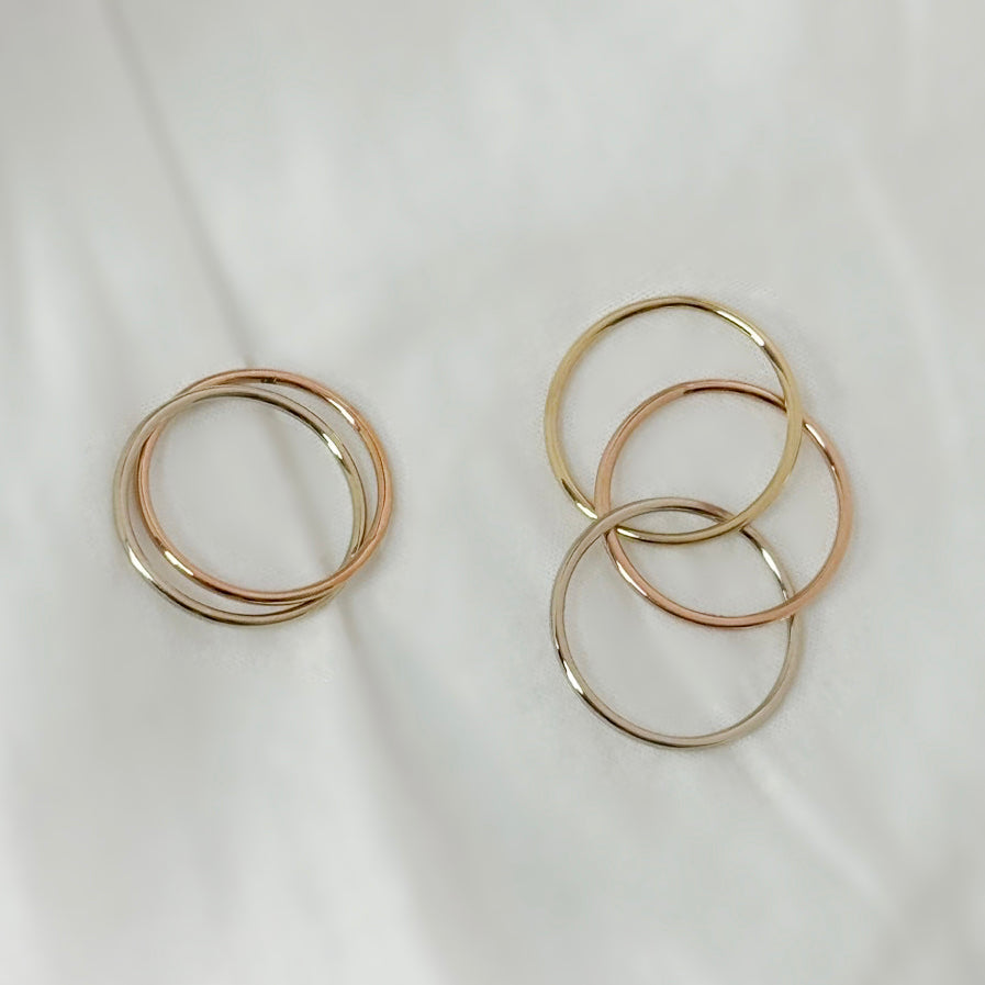 Tricolor Rolling Rings Set