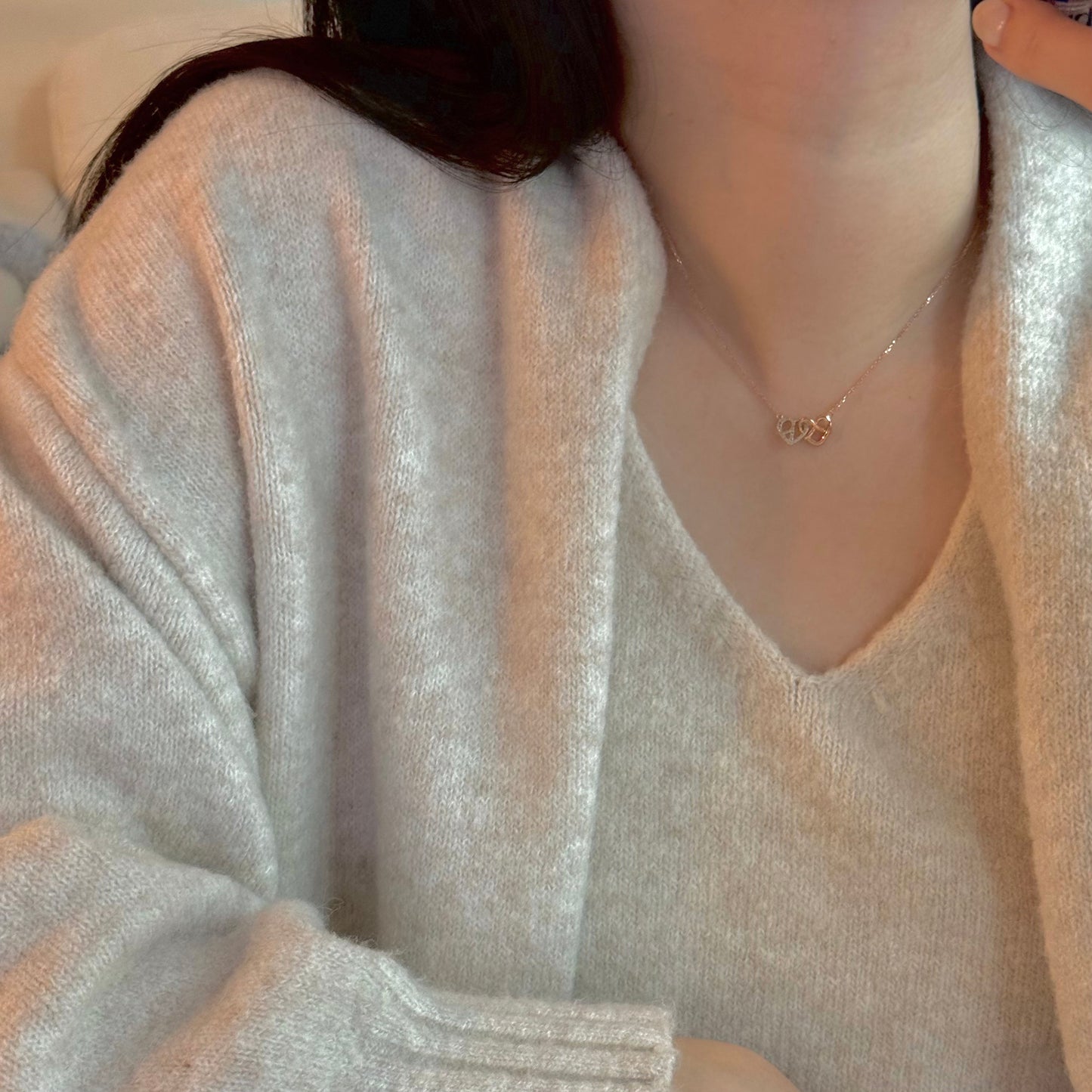Heart Pretzel Necklace