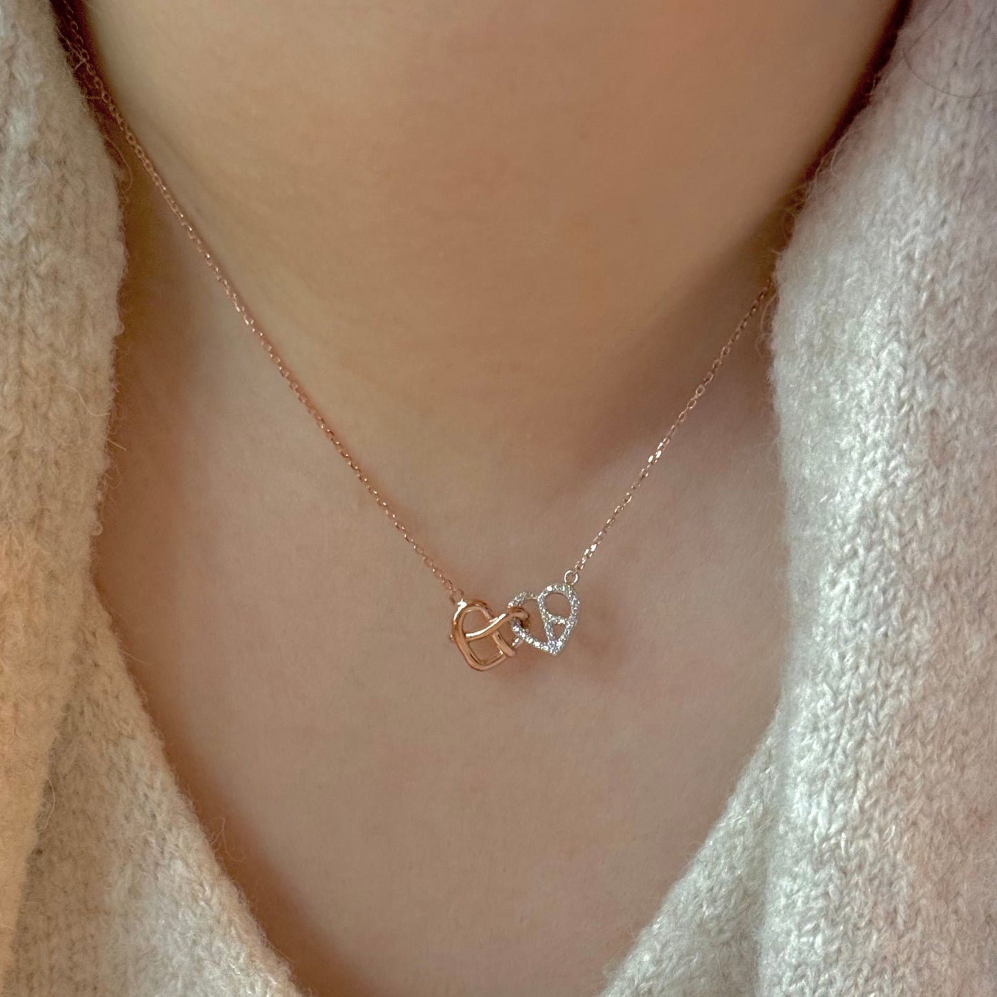 Heart Pretzel Necklace