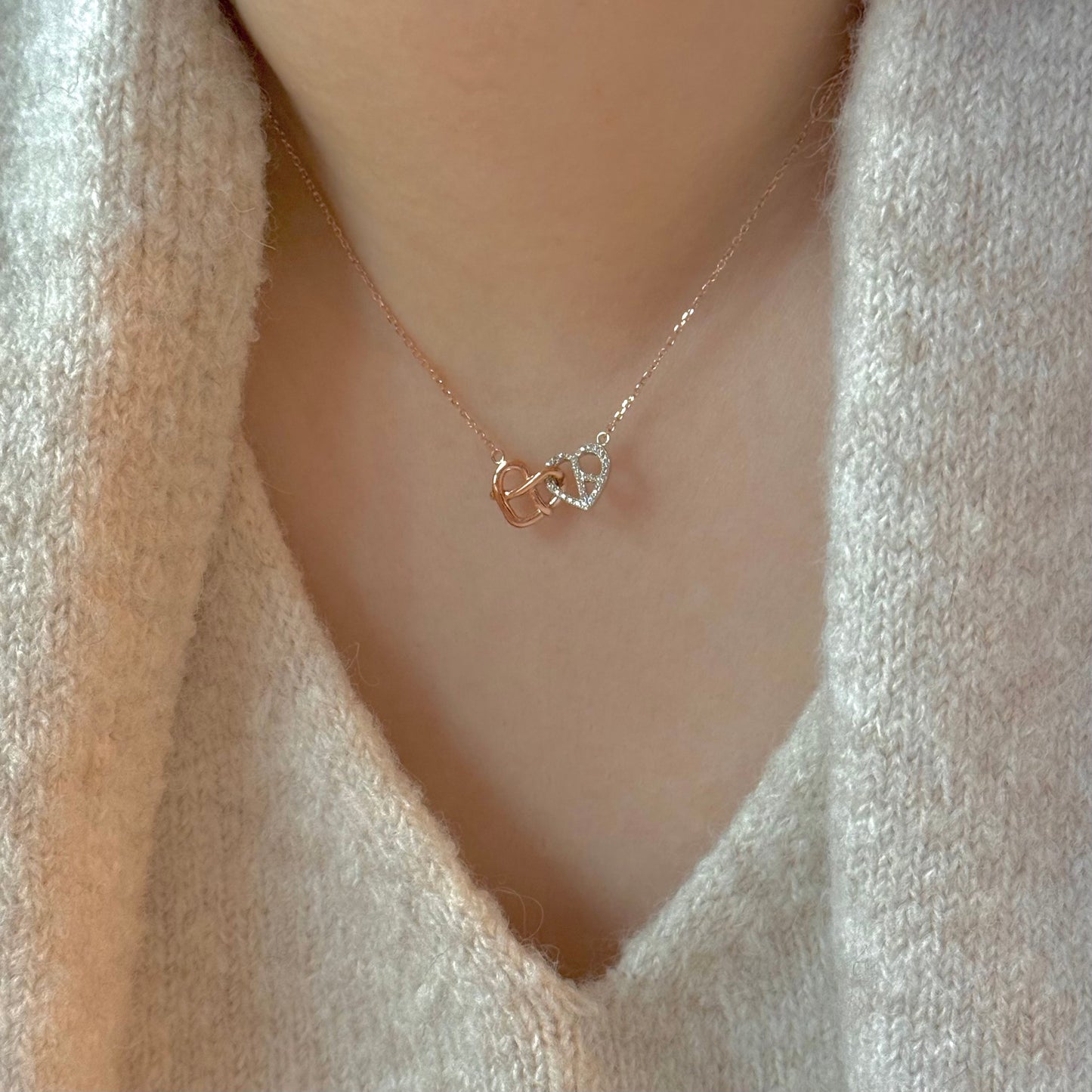 Heart Pretzel Necklace