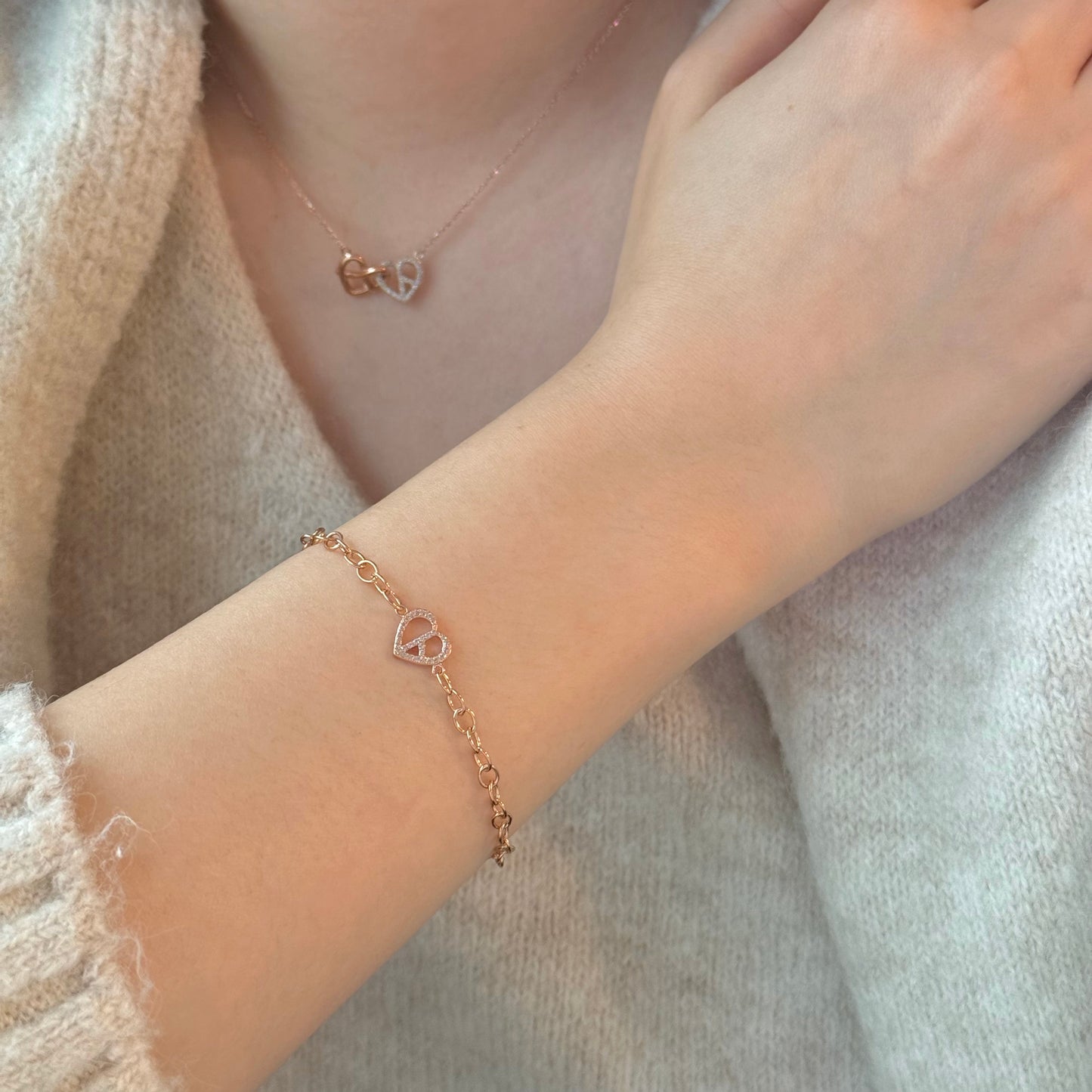 Heart Pretzel Necklace