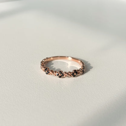 Black Flower Ring
