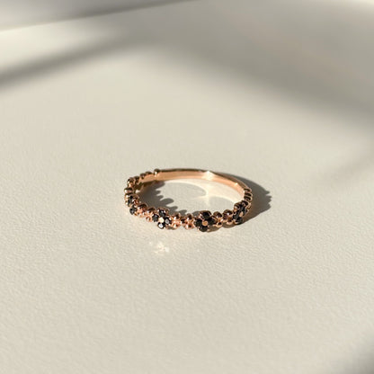 Black Flower Ring