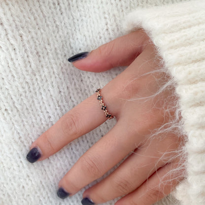Black Flower Ring