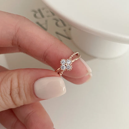 Clover Double Row Ring