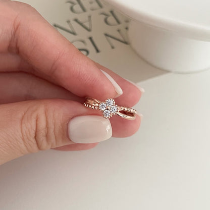 Clover Double Row Ring