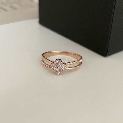 Clover Double Row Ring