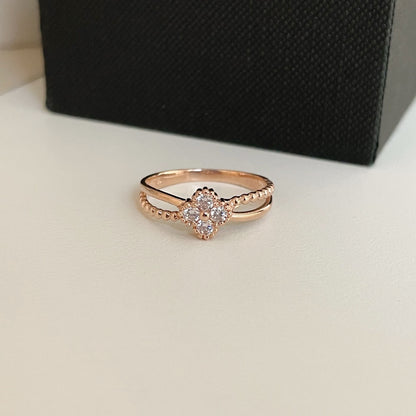 Clover Double Row Ring