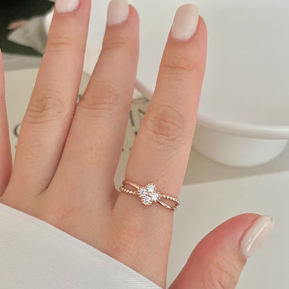 Clover Double Row Ring