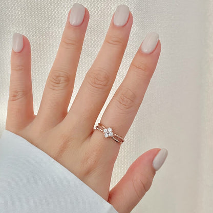 Clover Double Row Ring