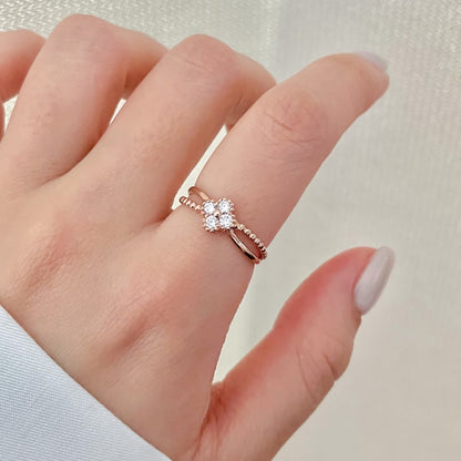 Clover Double Row Ring