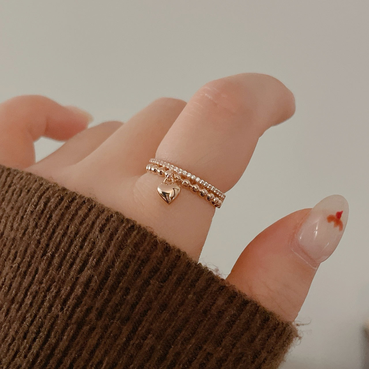 Heart Dangle Ring