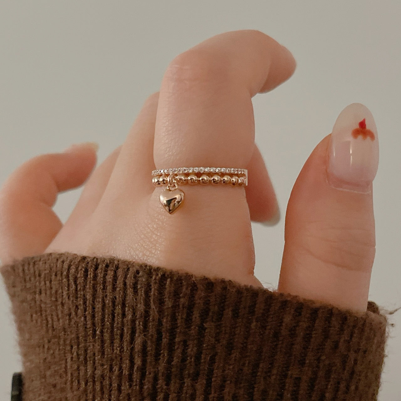 Heart Dangle Ring