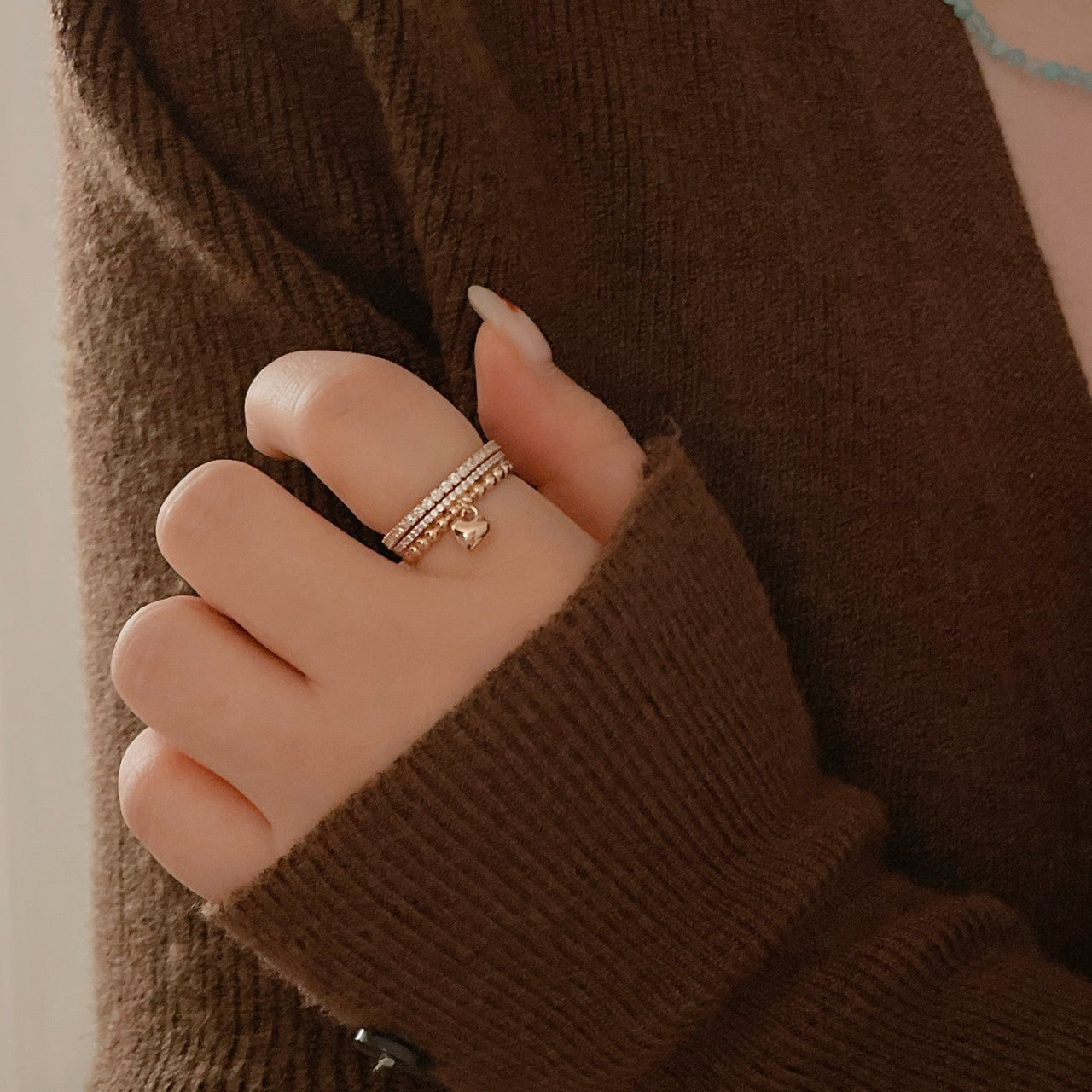 Heart Dangle Ring