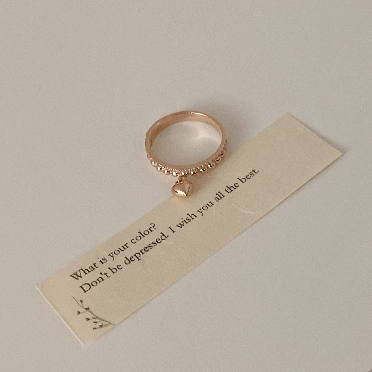 Heart Dangle Ring