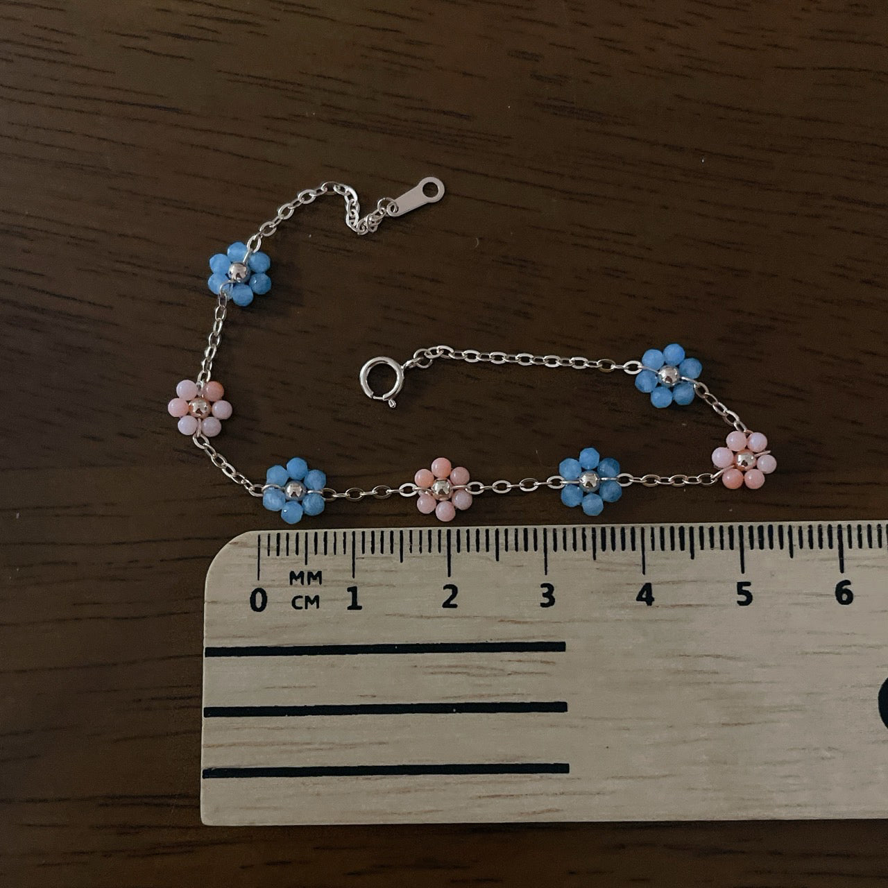 Chalcedony & Coral Bracelet