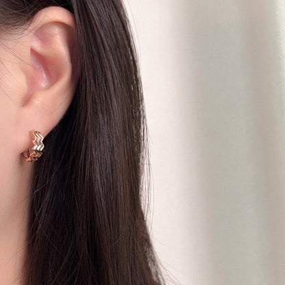 Zigzag Hoop Earrings