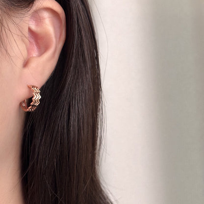 Zigzag Hoop Earrings